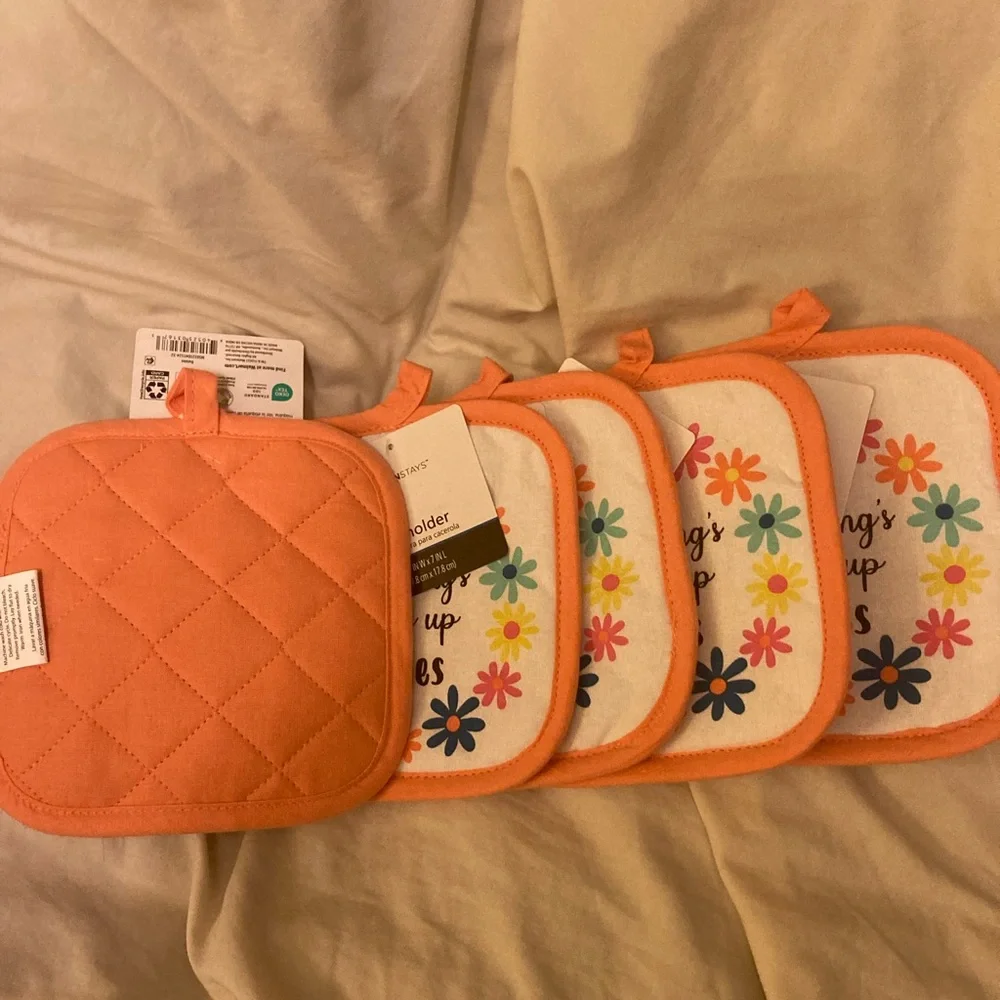 Mainstay potholders things come up Daisy set of five - Picture 6 of 9